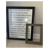 Framed Quote and Frame Lot