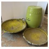 Plant stand and Metal Trays