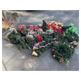 Large Lot of Christmas Garland and Wreaths