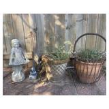 Miscellaneous Planters and Concrete Statue
