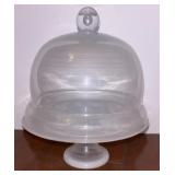 White Marbled Cake stand with Cloche