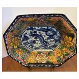 Handmade Ceramic Painted Dish from Mexico