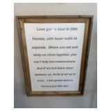 Wooden Framed Quote