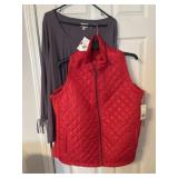 Ladies Vest and Shirt. Size 2X and XXL, NWT