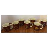 7 Certified International Christmas Mugs