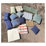Estate Lot of Mixed outdoor pillows and cushions