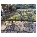 Miscellaneous Set of Wrought Iron Plant Stands
