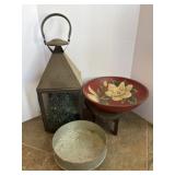 Large Metal Lantern and Home Decor