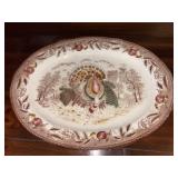 Ceramic Fall Turkey Platter