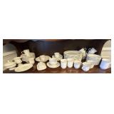 59pc Mikasa Milk White Dishes