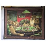 35" by 44" dogs playing poker quilt