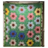 77" by 92" large sunflower quilt