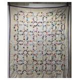 68" by 80" vintage circle design quilt