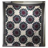 99" by 87" large multi colored quilt