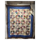 93" by 78" handmade sunflower design quilt
