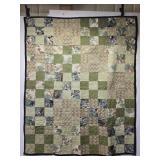 47" by 58" handmade modern quilt