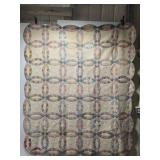 84" by 72" vintage circle quilt