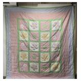 101" by 88" large flower quilt