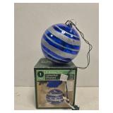 Holiday time large lighted glass ornament Holiday time large lighted glass ornament