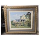 44" by 39" large framed print of a house 44" by 39" large framed print of a house