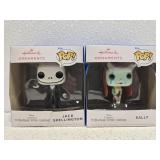 Funko Pop Jack and Sally hallmark ornaments Funko Pop Jack and Sally hallmark ornaments