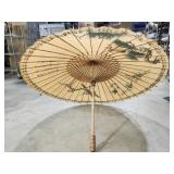 Vintage rice paper umbrella with birds on it Vintage rice paper umbrella with birds on it