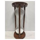 Very large wood and glass hourglass Very large wood and glass hourglass