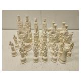 Estate lot of ceramic chess pieces Estate lot of ceramic chess pieces
