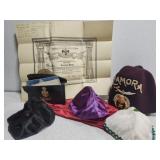 Vintage lot of Masonic hats & more Vintage lot of Masonic hats & more
