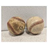Lot of 2 baseballs Lot of 2 baseballs