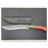 Custom hand made Damascus steel knife & sheath Custom hand made Damascus steel knife & sheath