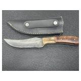 Custom hand made Damascus steel knife & sheath Custom hand made Damascus steel knife & sheath