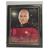 framed autographed photo of actor Patrick Stewart framed autographed photo of actor Patrick Stewart