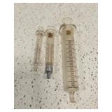 Lot of 3 vintage glass syringes Lot of 3 vintage glass syringes