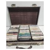 Set of 30 antique Cassette tapes in case Set of 30 antique Cassette tapes in case