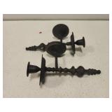 Pair of metal hanging candle stick holders Pair of metal hanging candle stick holders