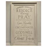 Christian Rejoice & Pray Wooden wall decor