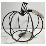 Metal shaped pumpkin candle holder decor