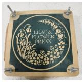 Leaf and flower press