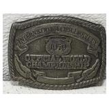 Metal International Chili Society belt buckle
