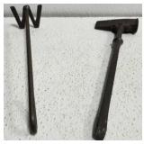 Cast iron " W " & Hammer like axe