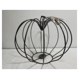 Metal shaped pumpkin candle holder decor
