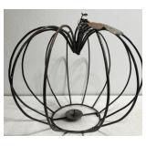 Metal shaped pumpkin candle holder decor