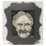 Handmade Detailed Sketched Artwork of Elder Woman