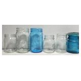 Lot of 6 Mason jars & more