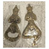 Pair of Middle Eastern Brass Bottle Openers