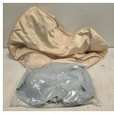 Creme Colored Silk Like Bag & Comfortable 4 XL Bra