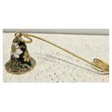 Beautiful Cloisonne Floral Bell as is