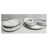 Amcrest Dawn Meito Rose Pattern Dishes