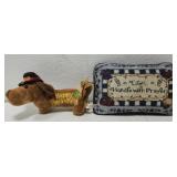 Accent pillow and stuffed animal